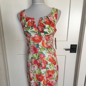 Adrianna Papell sleeveless side ruched dress Sz 10